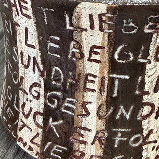 Ingwer Tasse Unikat  #6/1 "Mantra" | black clay